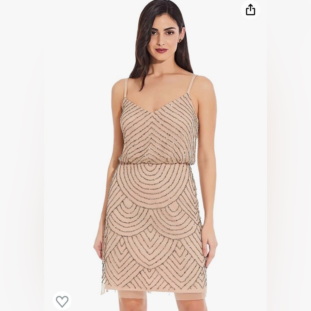 Adrianna Papell Beaded Cocktail Dress NWT